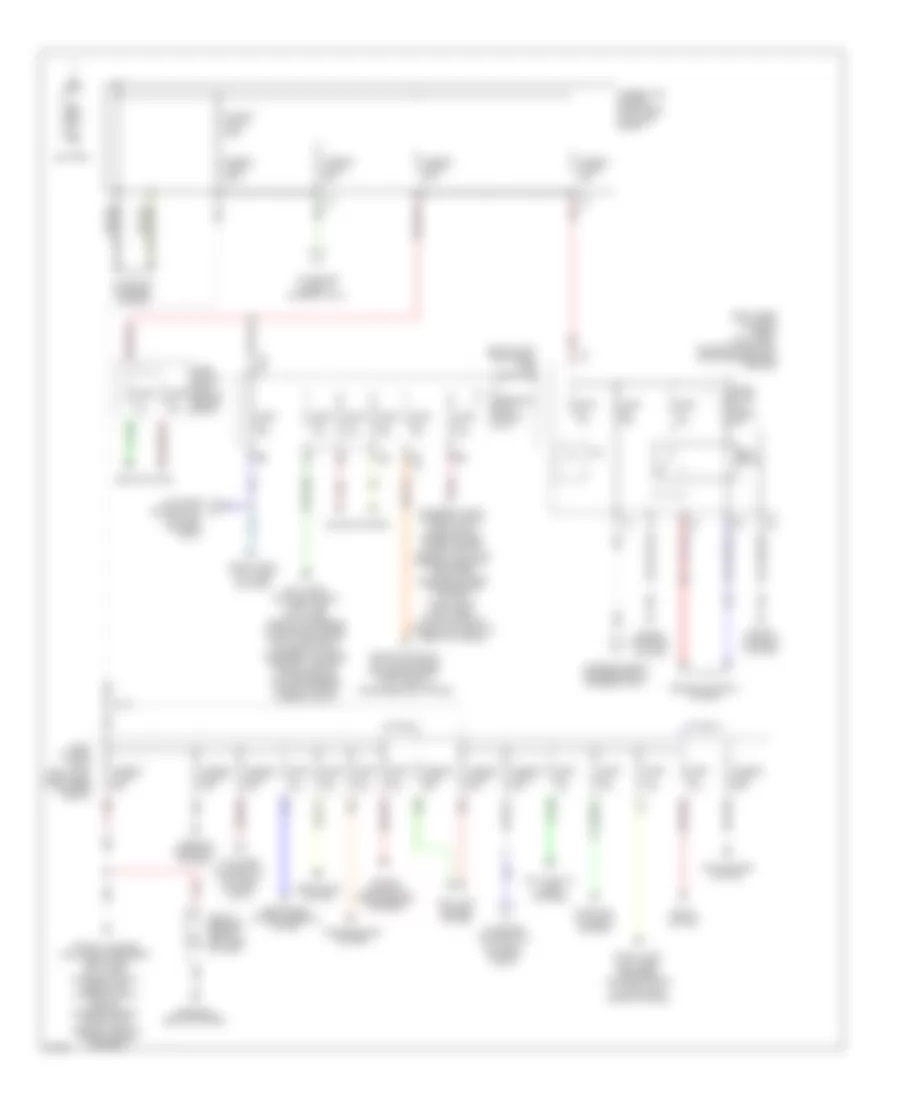Электросхема блока предохранителей и реле (1 из 3) для Infiniti M35 x 2010