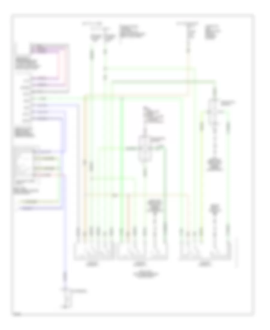 Электросхема кондиционера с ручный управлением, AT (2 из 2) для Infiniti G20 2002