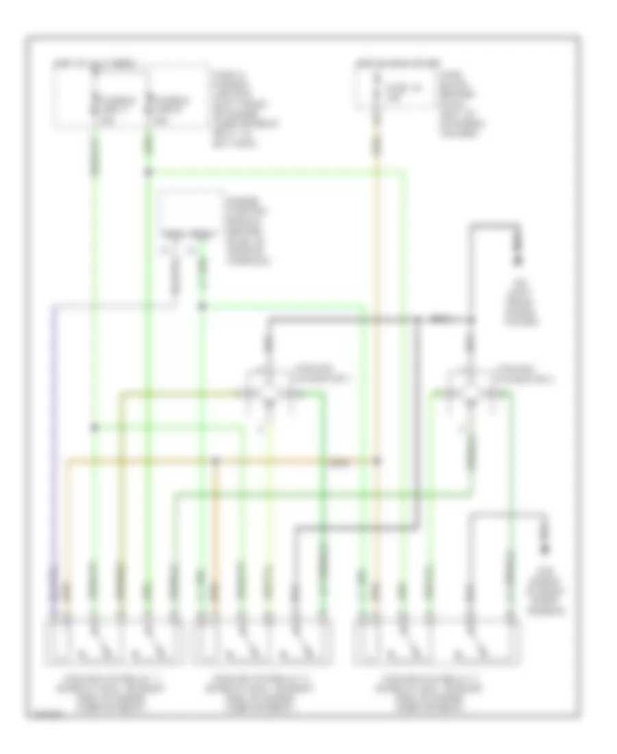 Электросхема системы охлаждения, A/T для Infiniti G20 2002