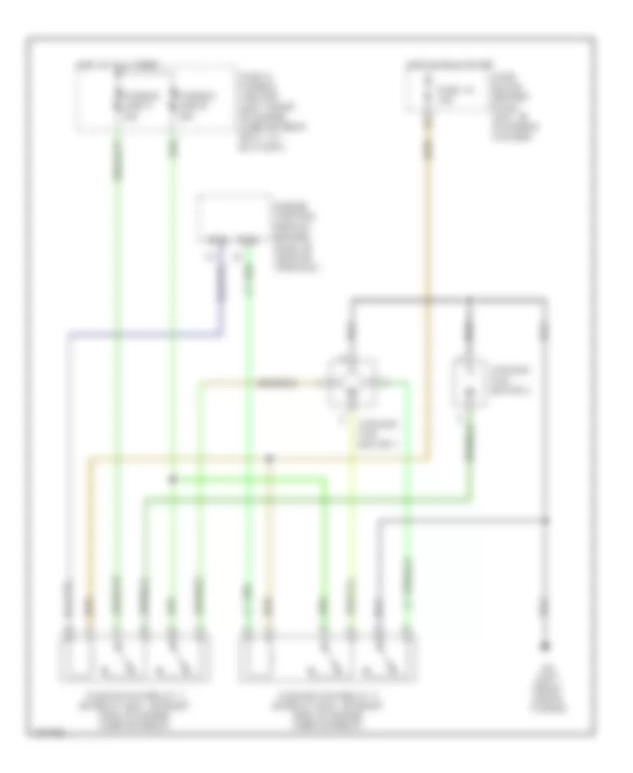 Электросхема системы охлаждения, M/T для Infiniti G20 2002