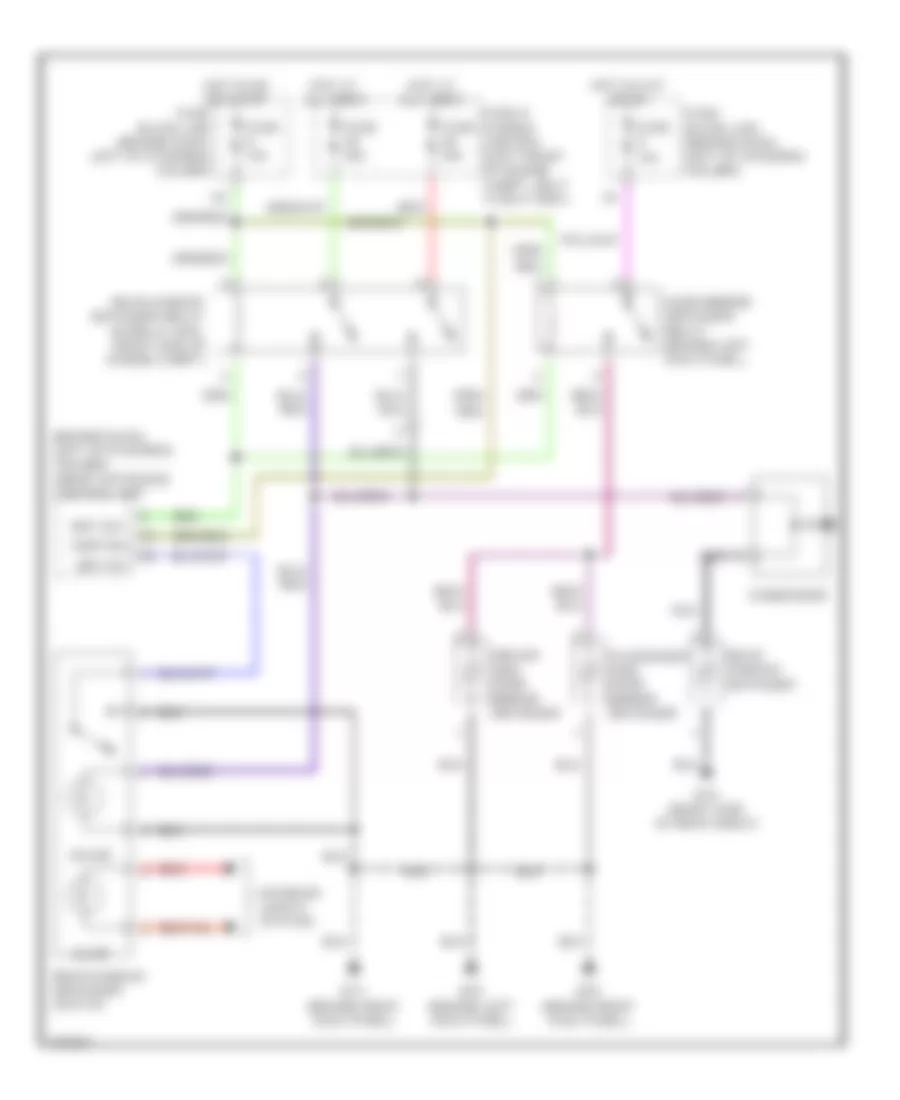 Электросхема систем антизапотевания для Infiniti G20 2002