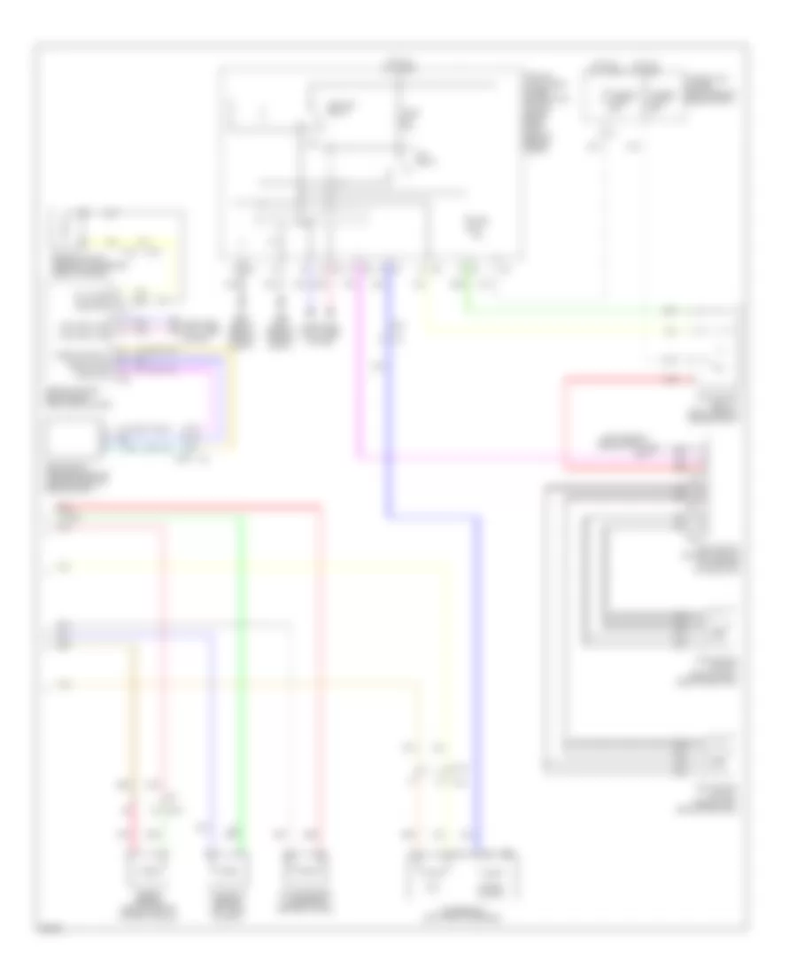 3.7L, Электросхема кондиционера (2 из 2) для Infiniti QX70 2014