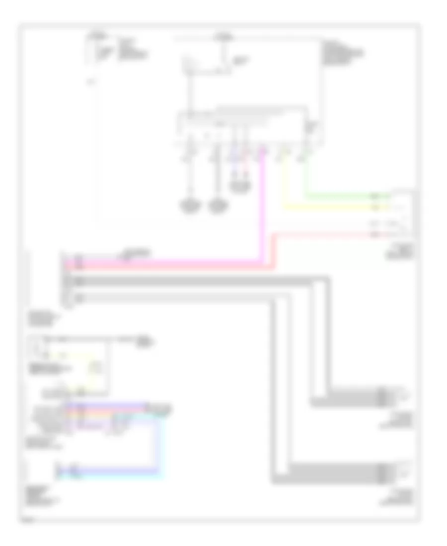 3.7L, Электросхема системы охлаждения для Infiniti QX70 2014