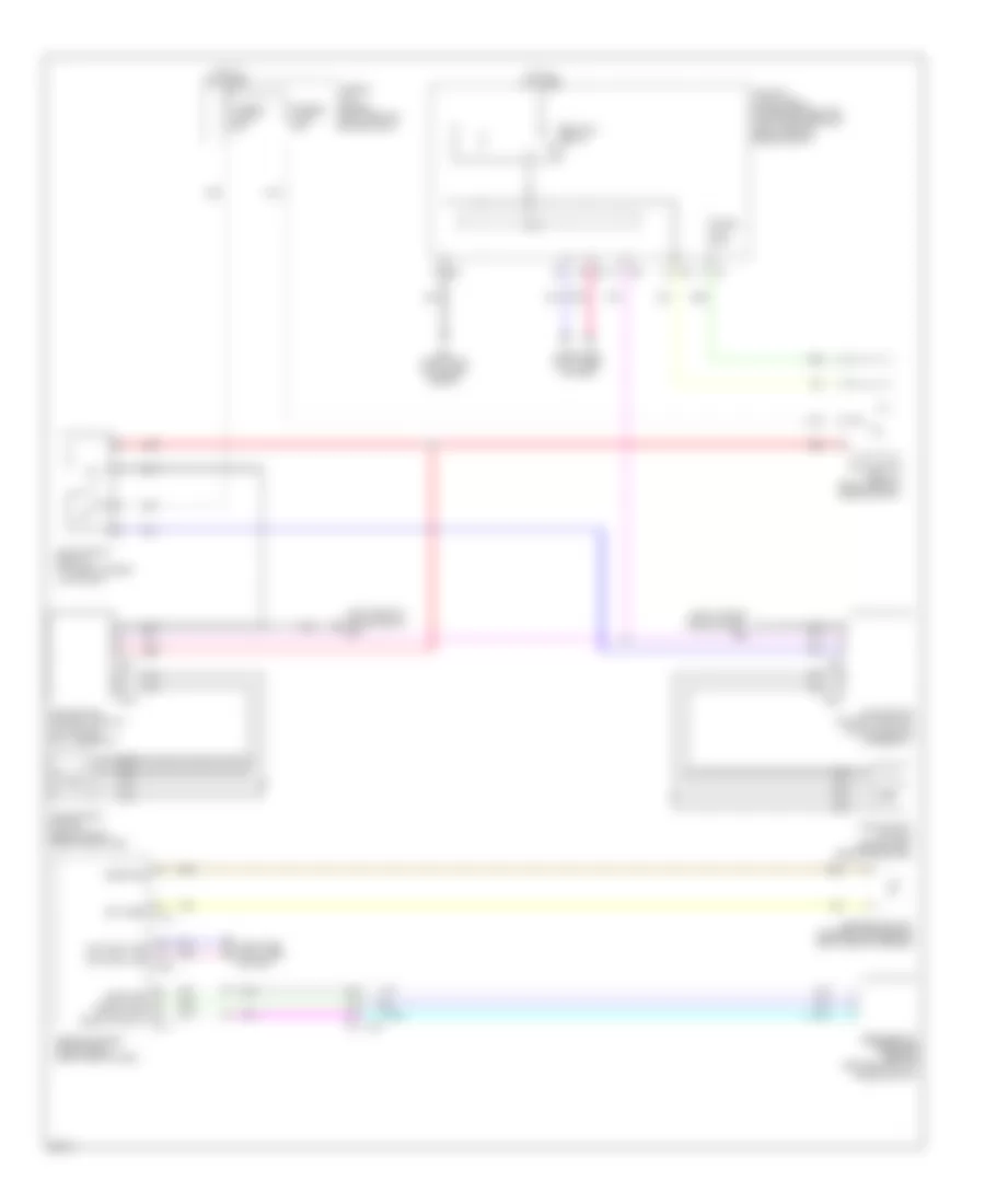 5.0L, Электросхема системы охлаждения для Infiniti QX70 2014