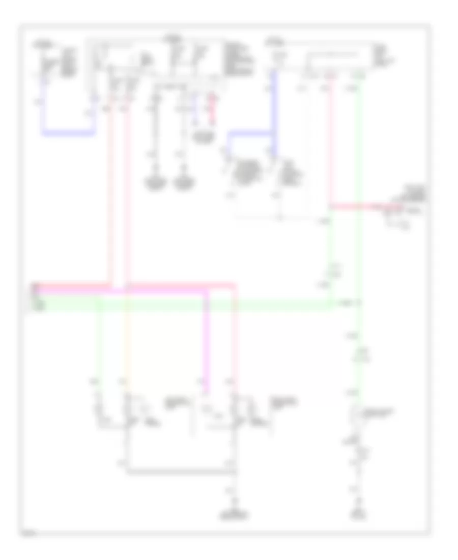 Электросхема внешнего освещения (2 из 2) для Infiniti QX70 2014
