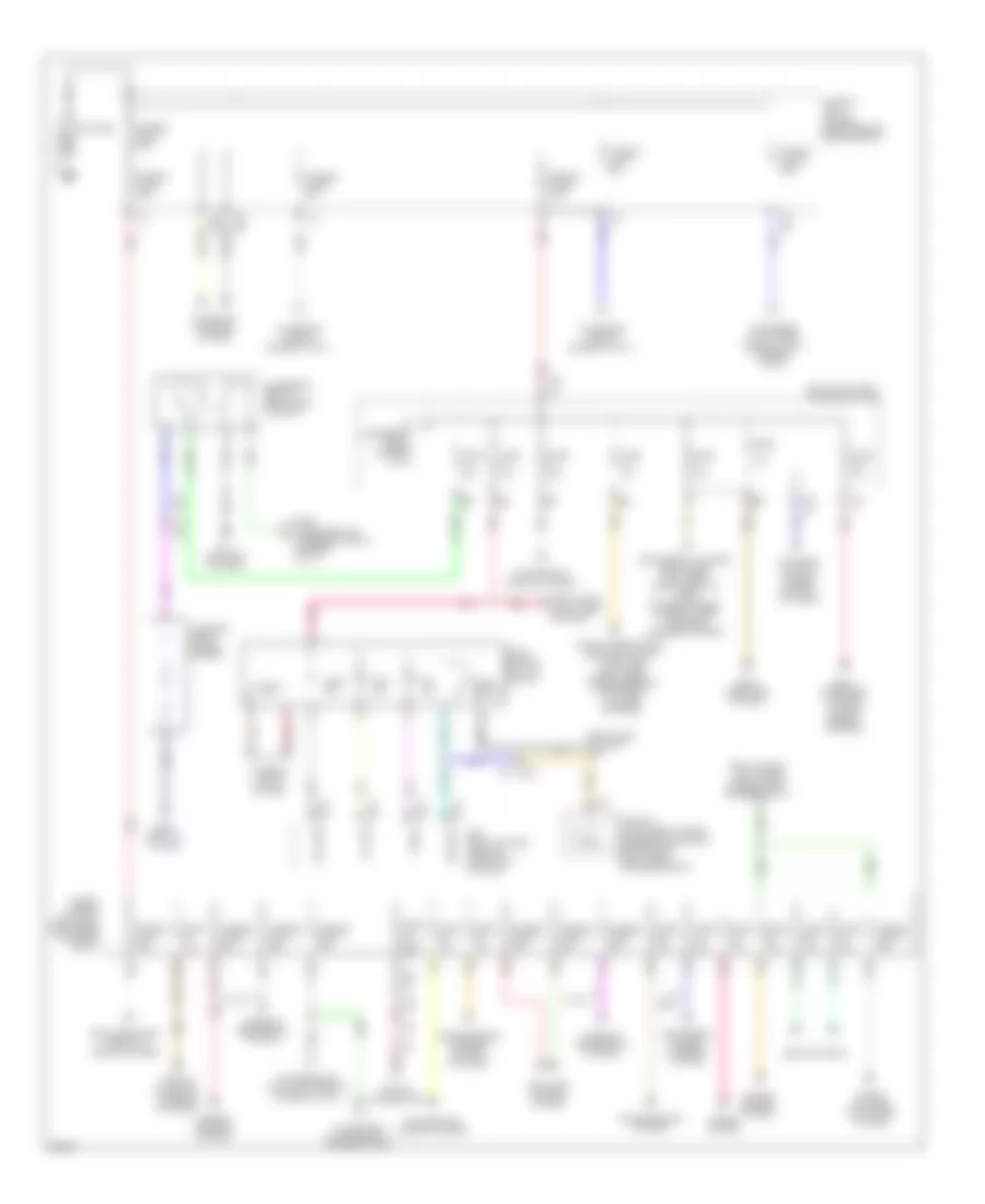 Электросхема блока предохранителей и реле (1 из 3) для Infiniti QX70 2014