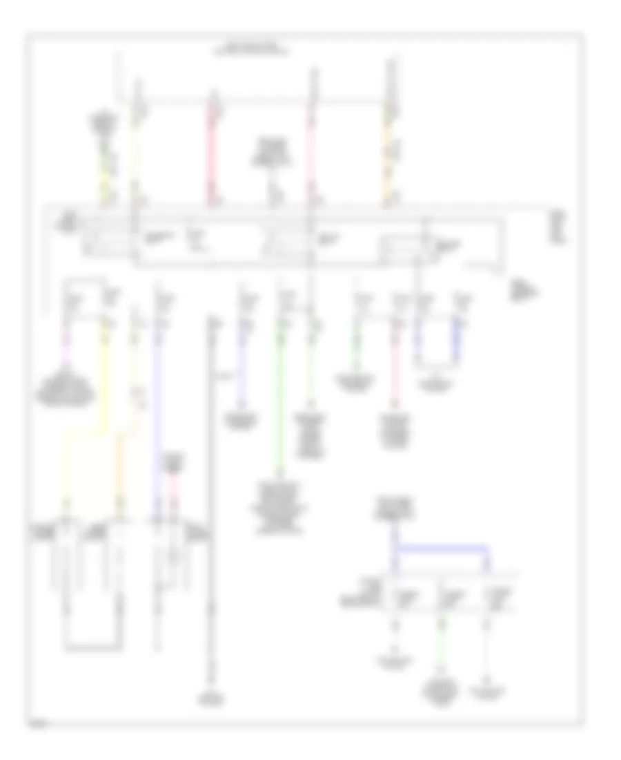 Электросхема блока предохранителей и реле (2 из 3) для Infiniti QX70 2014