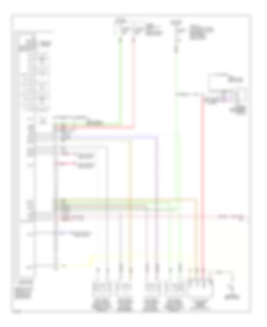 Электросхема антиблокировочной тормозной системы АБС (ABS) (1 из 2) для Infiniti M45 x 2010