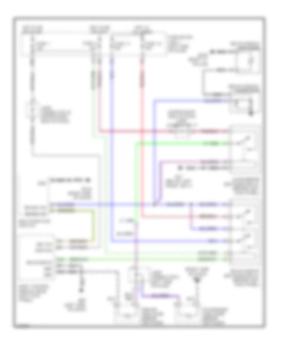 Электросхема систем антизапотевания для Infiniti Q45 2002