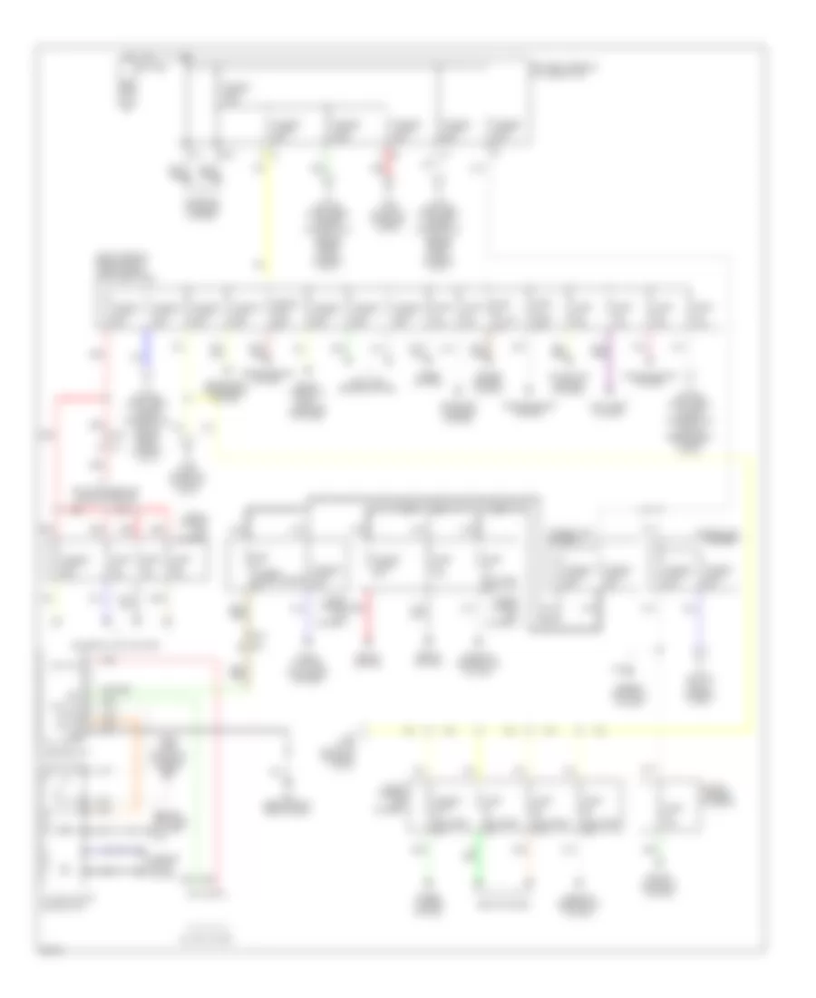Электросхема блока предохранителей и реле (1 из 3) для Infiniti QX80 2014