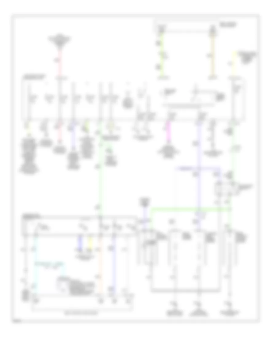 Электросхема блока предохранителей и реле (2 из 3) для Infiniti QX80 2014