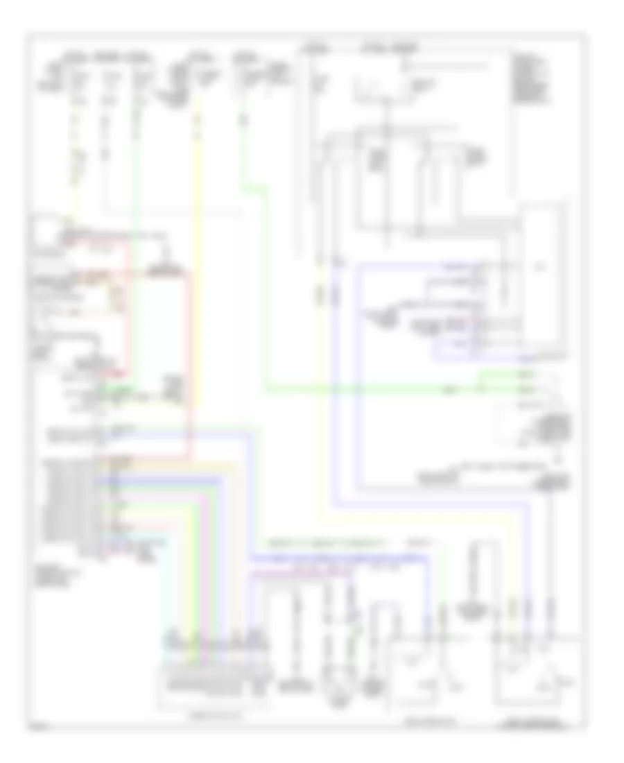 Электросхема стеклоочистителя, дворников и омывателя для Infiniti QX80 2014