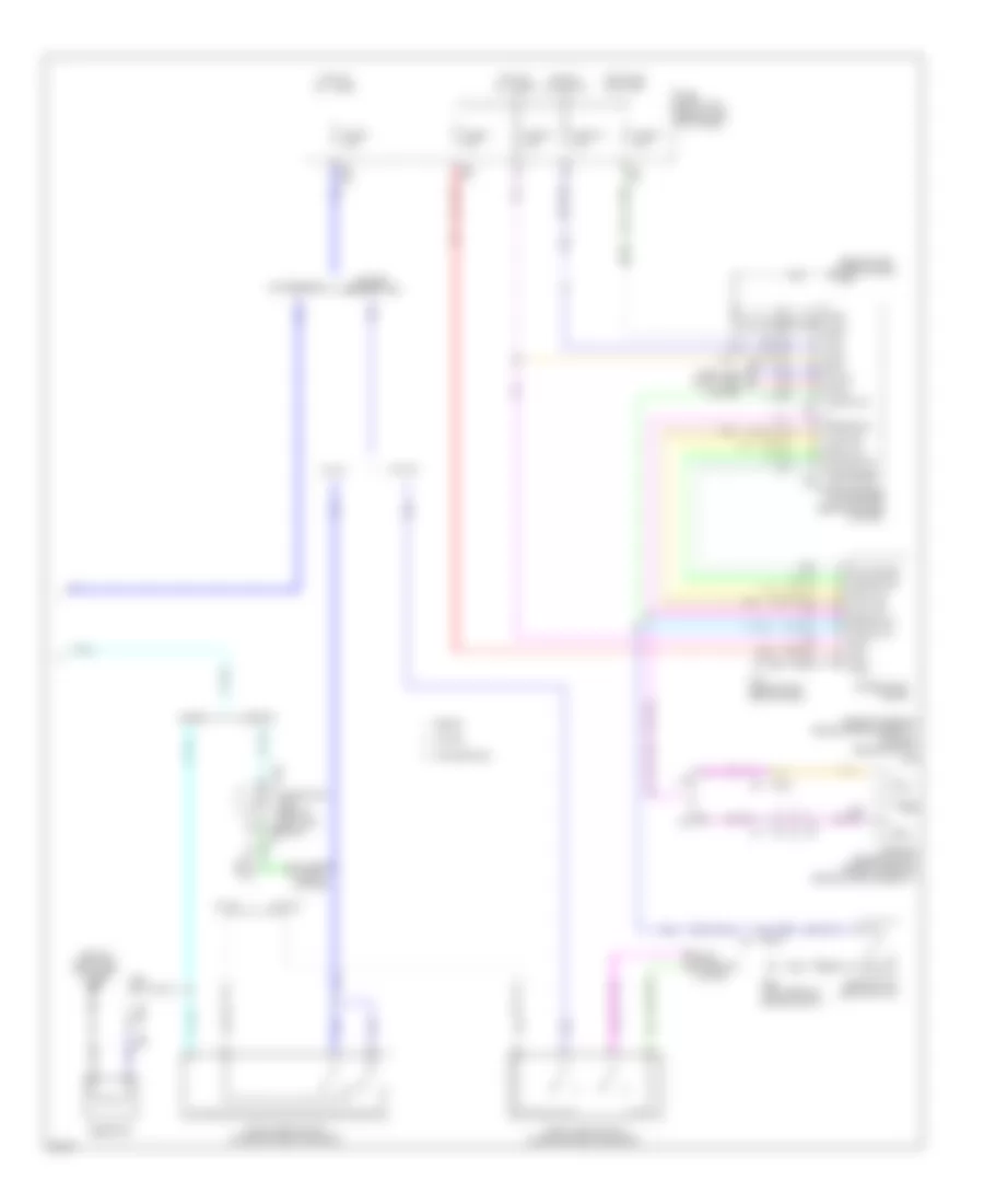 Электросхема антиблокировочной тормозной системы АБС (ABS) (2 из 2) для Infiniti G25 Journey 2011