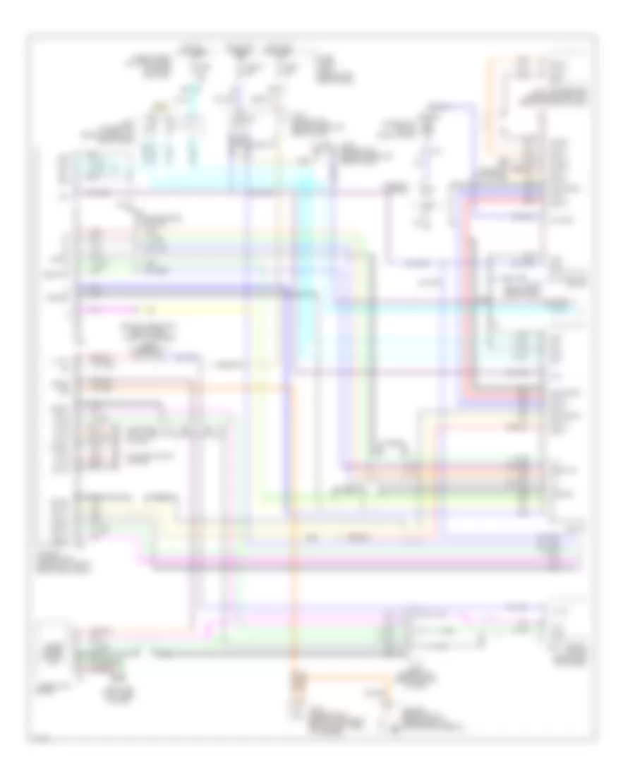 Схема Информационной системы Транспортного средства, С Навигация (1 из 2) для Infiniti Q45 2003