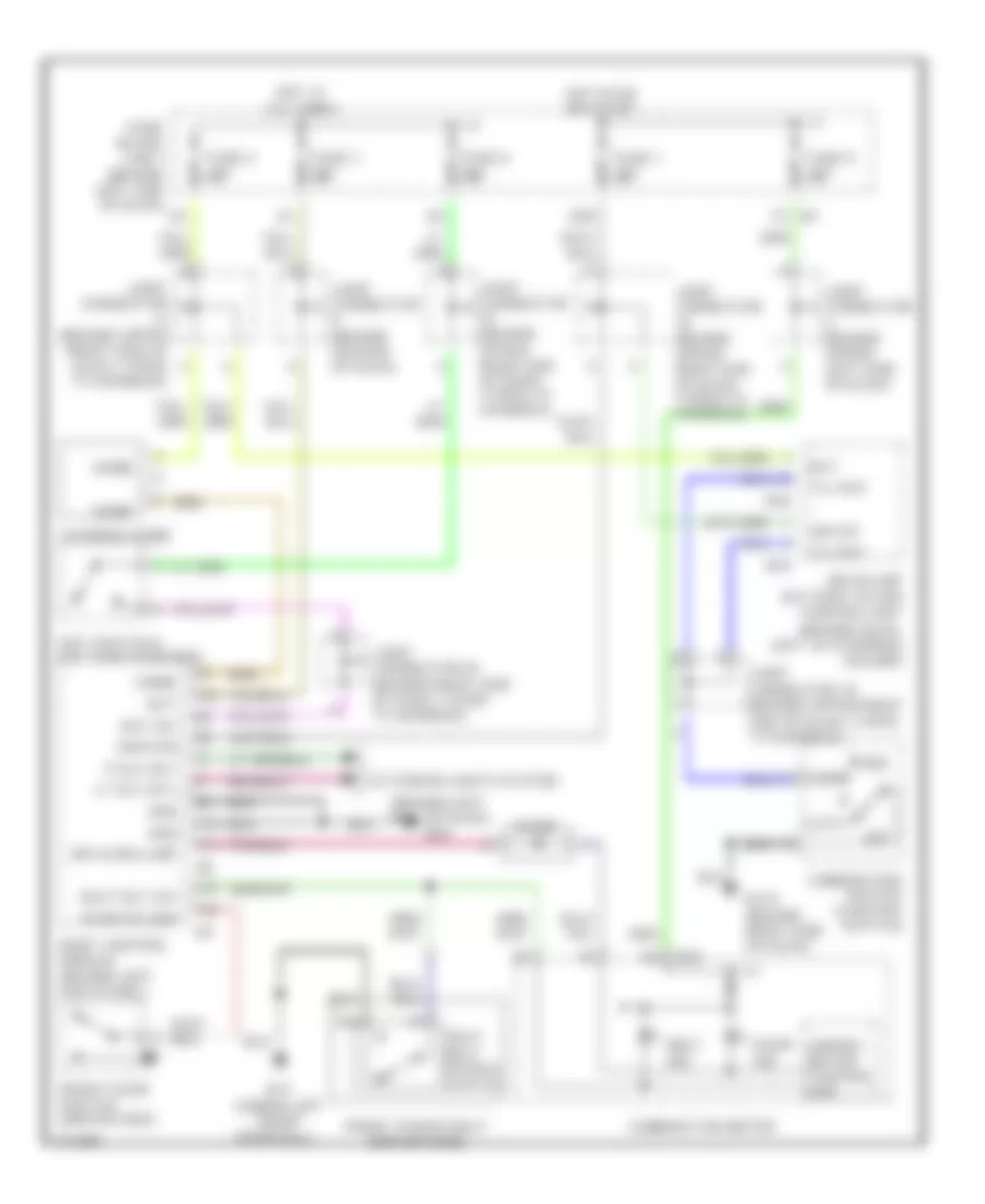 Электросхема предупреждающей системы для Infiniti Q45 2003