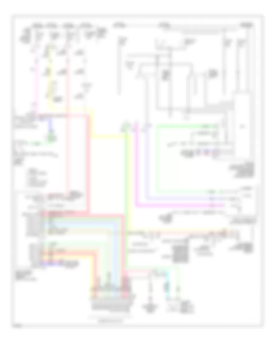 Электросхема стеклоочистителя, дворников и омывателя для Infiniti G37 2011