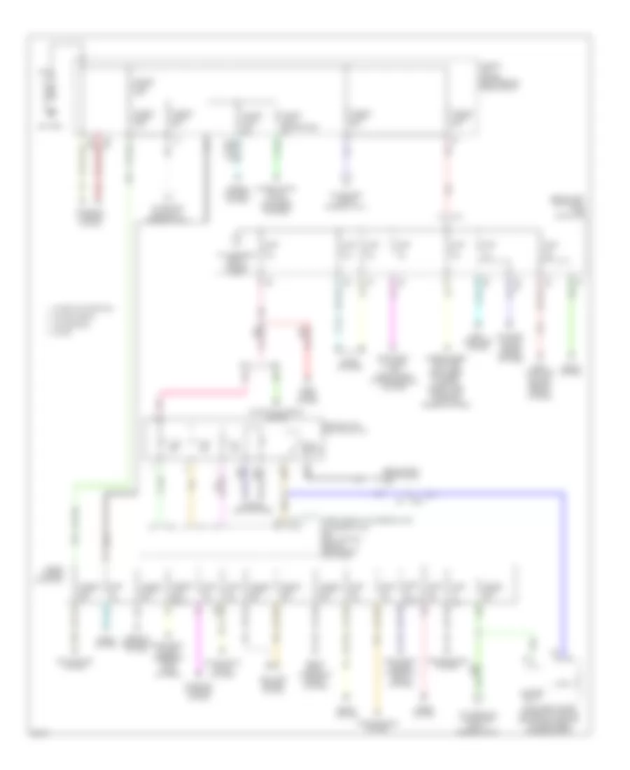 Электросхема блока предохранителей и реле (1 из 3) для Infiniti G37 x 2011