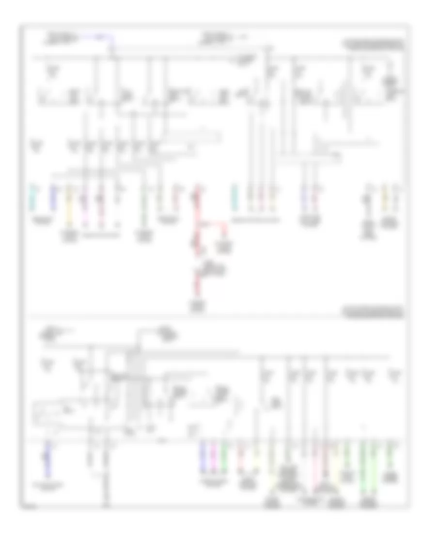 Электросхема блока предохранителей и реле (3 из 3) для Infiniti G37 x 2011