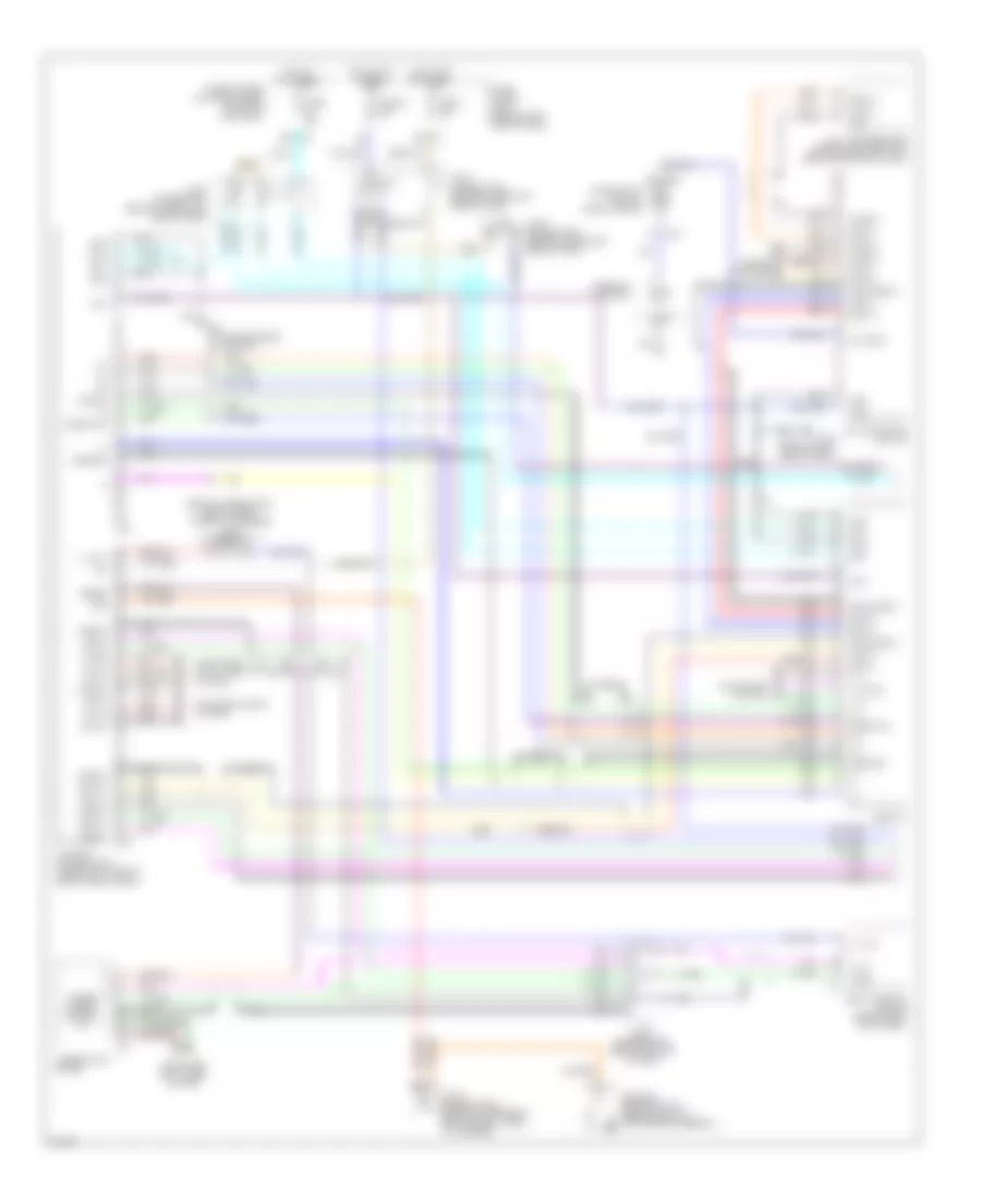 Схема Информационной системы Транспортного средства, С Навигация (1 из 2) для Infiniti Q45 2004