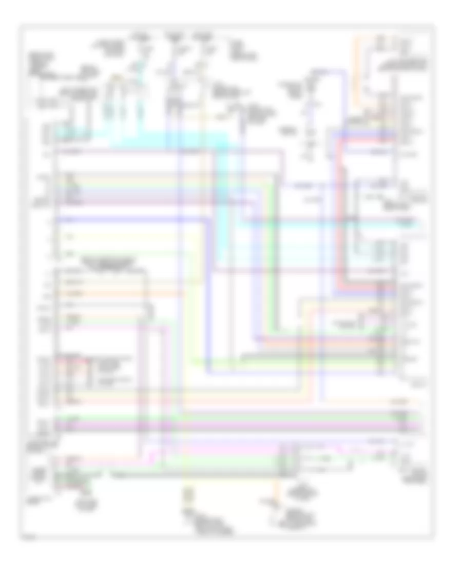 Схема Информационной системы Транспортного средства, без Навигация (1 из 2) для Infiniti Q45 2004