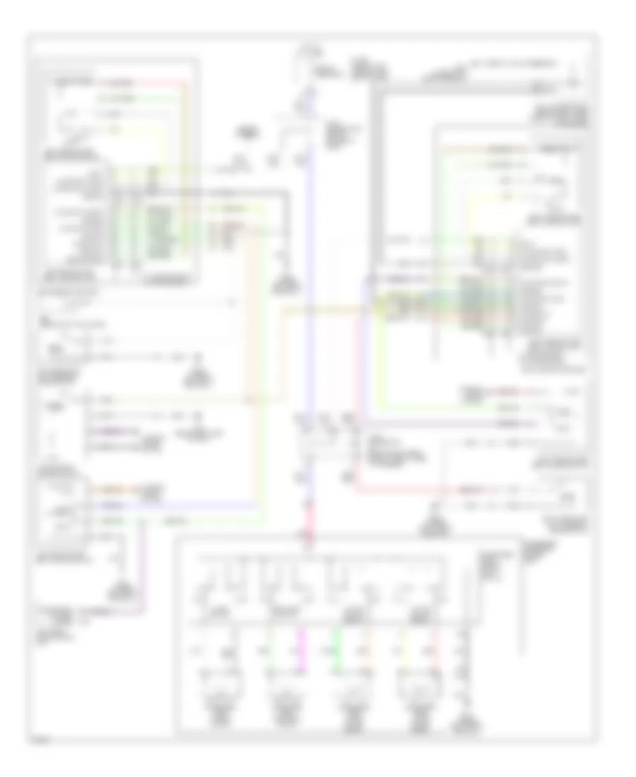 Электросхема привода пассажирского сиденья для Infiniti Q45 2004