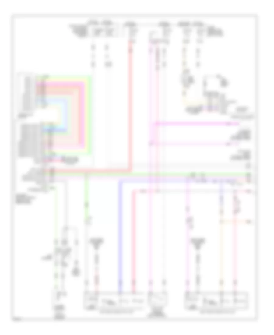 Электросхема внешнего освещения (1 из 2) для Infiniti M37 x 2011