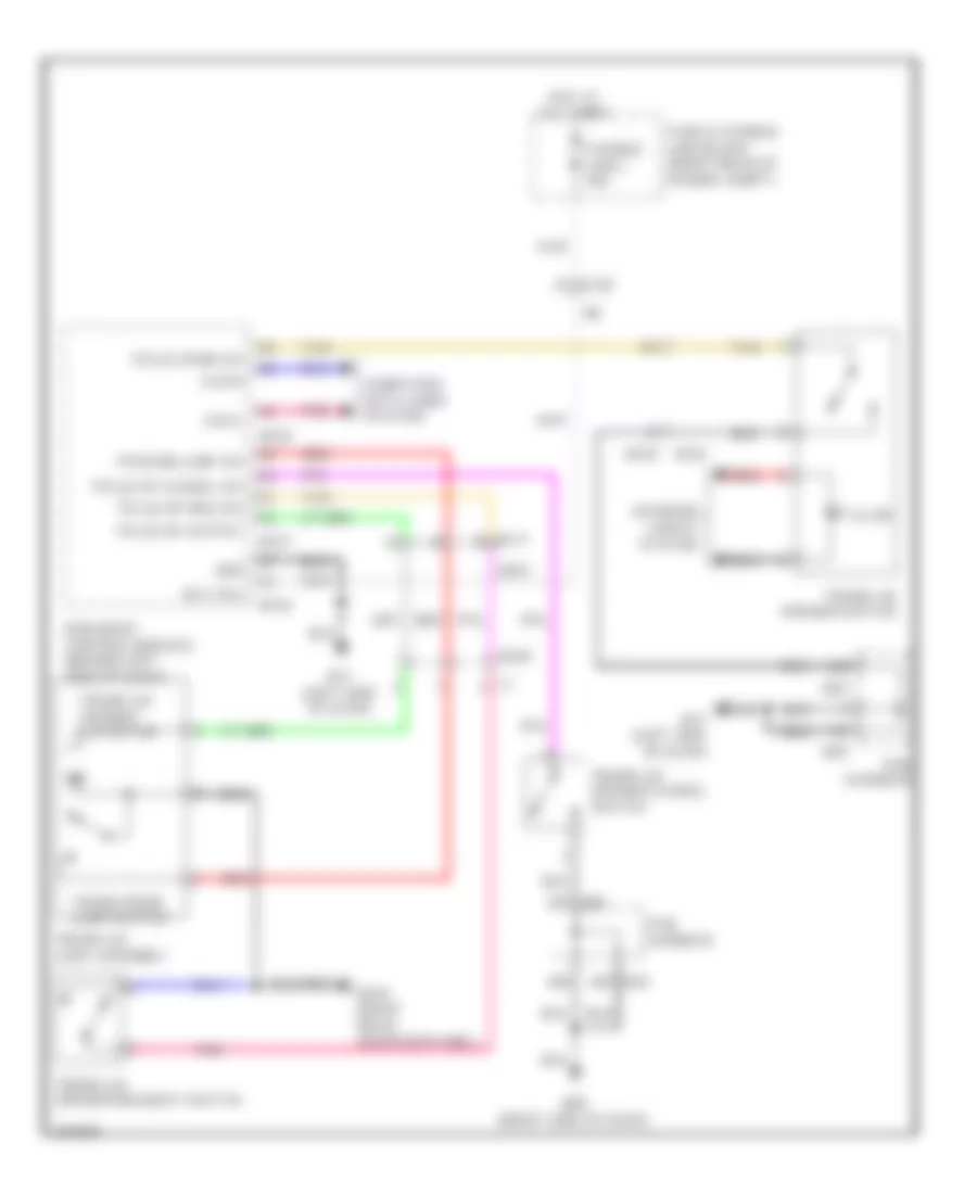 Электросхема открывания багажника для Infiniti M37 x 2011