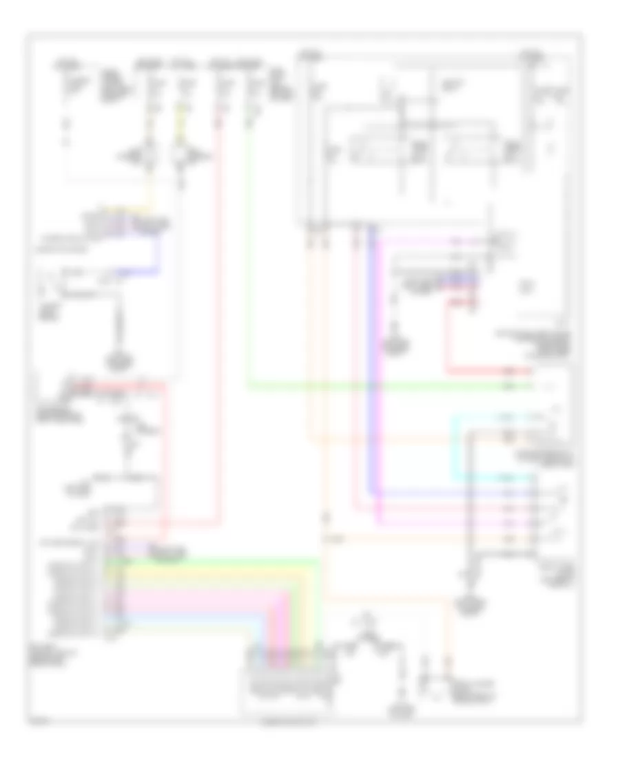 Электросхема стеклоочистителя, дворников и омывателя для Infiniti M37 x 2011