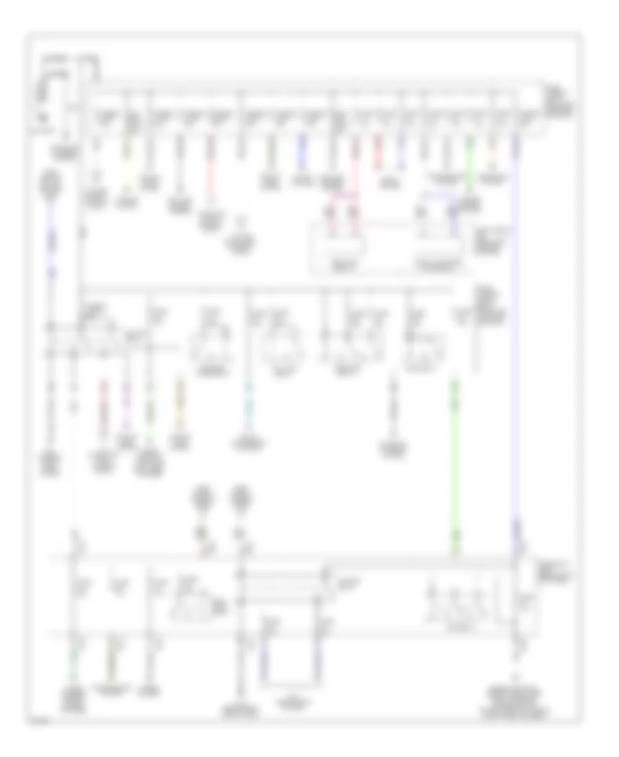 Электросхема блока предохранителей и реле (1 из 3) для Infiniti Q45 2005