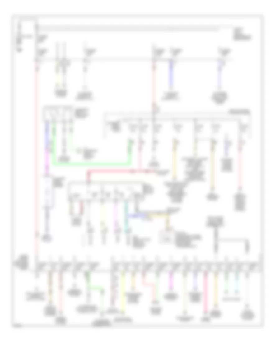 Электросхема блока предохранителей и реле (1 из 3) для Infiniti FX35 2012