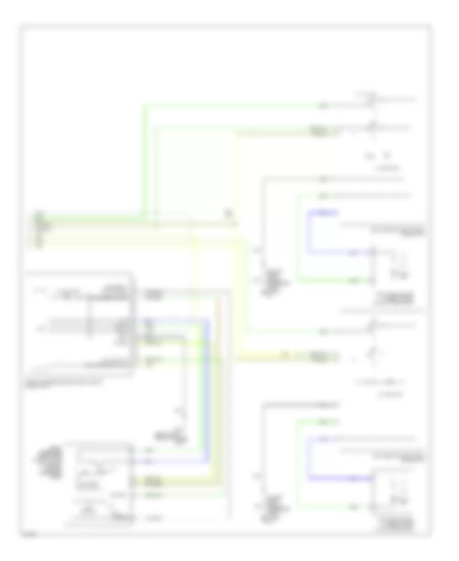 Электросхема стеклоподъемников, стандартная комплектация седана (2 из 2) для Infiniti G35 2006