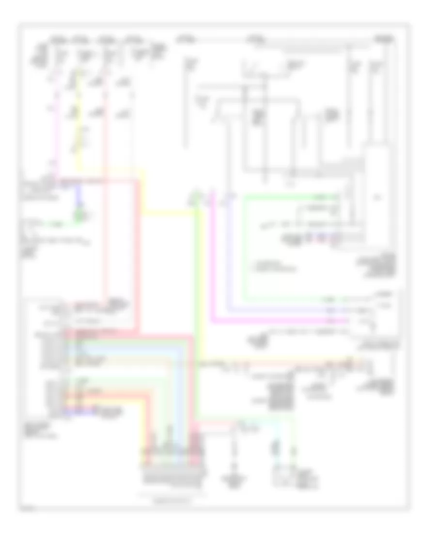 Электросхема стеклоочистителя, дворников и омывателя для Infiniti G25 Journey 2012