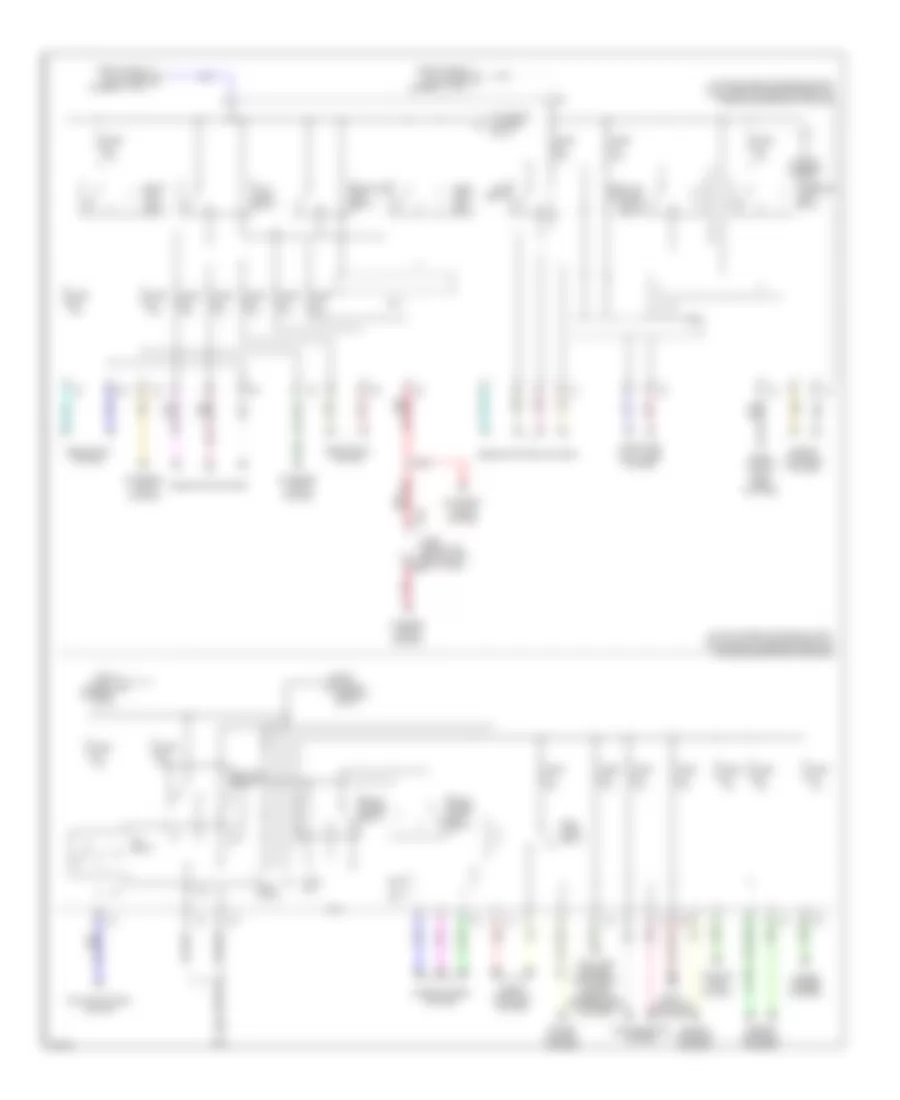 Электросхема блока предохранителей и реле (3 из 3) для Infiniti G25 x 2012