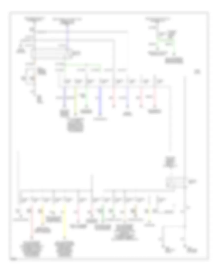 Электросхема блока предохранителей и реле (2 из 2) для Infiniti Q45 1995