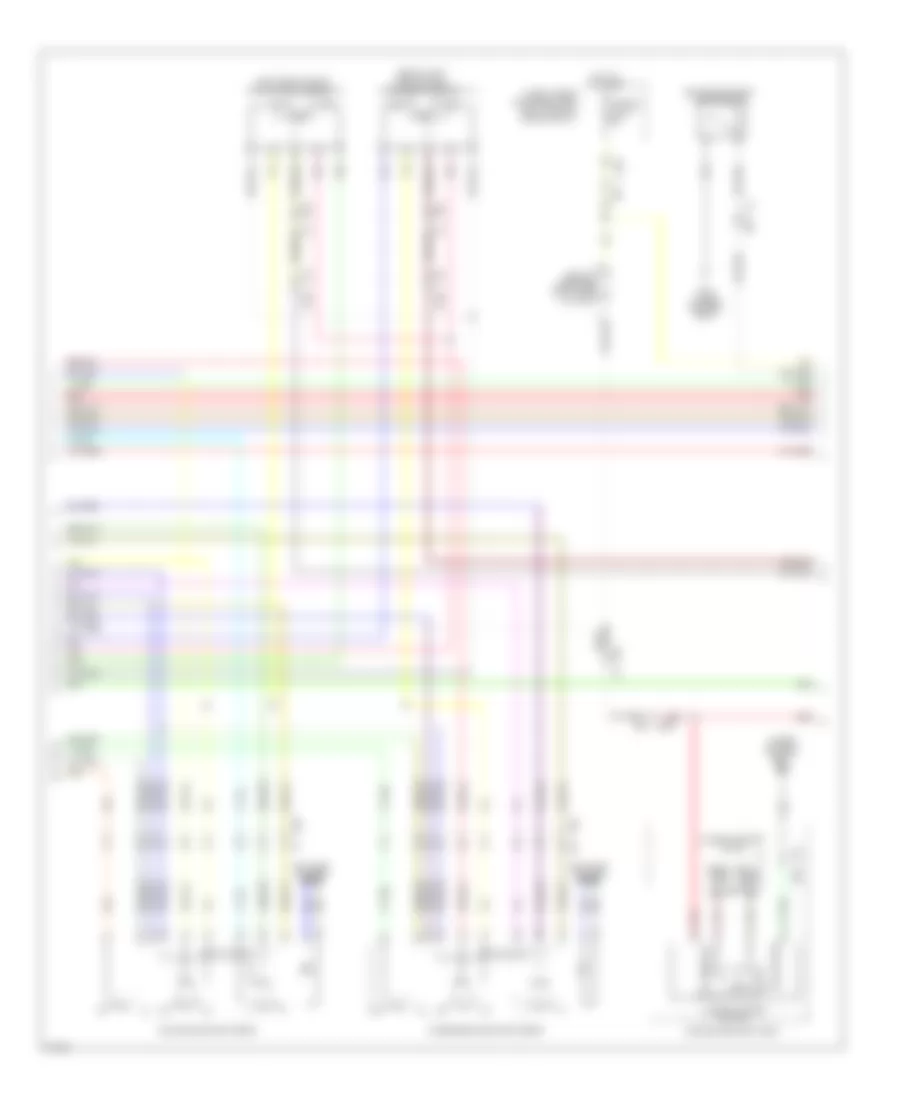 Электросхема системы памяти (2 из 3) для Infiniti QX56 2012