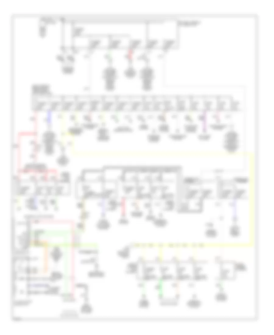 Электросхема блока предохранителей и реле (1 из 3) для Infiniti QX56 2012