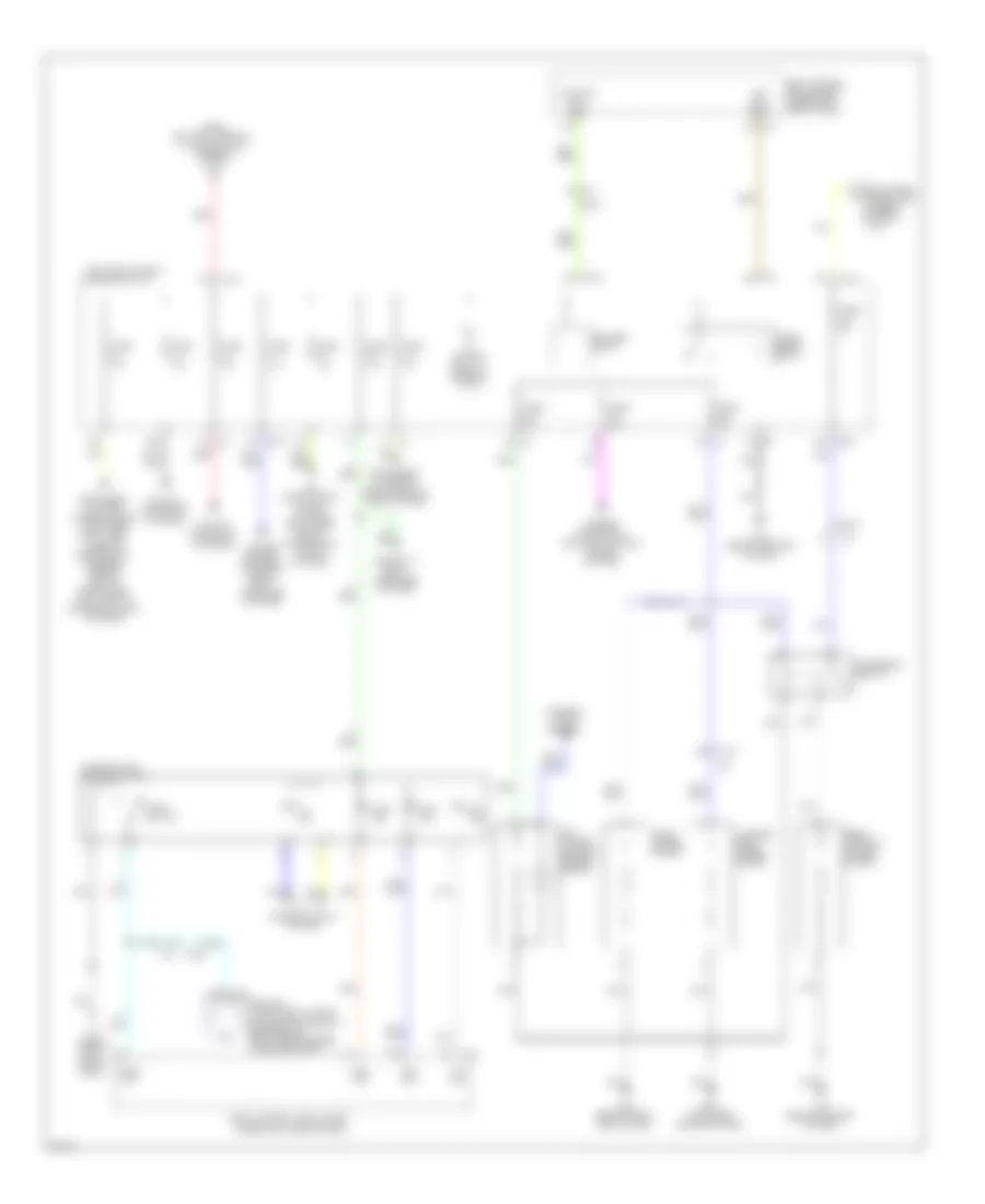 Электросхема блока предохранителей и реле (2 из 3) для Infiniti QX56 2012
