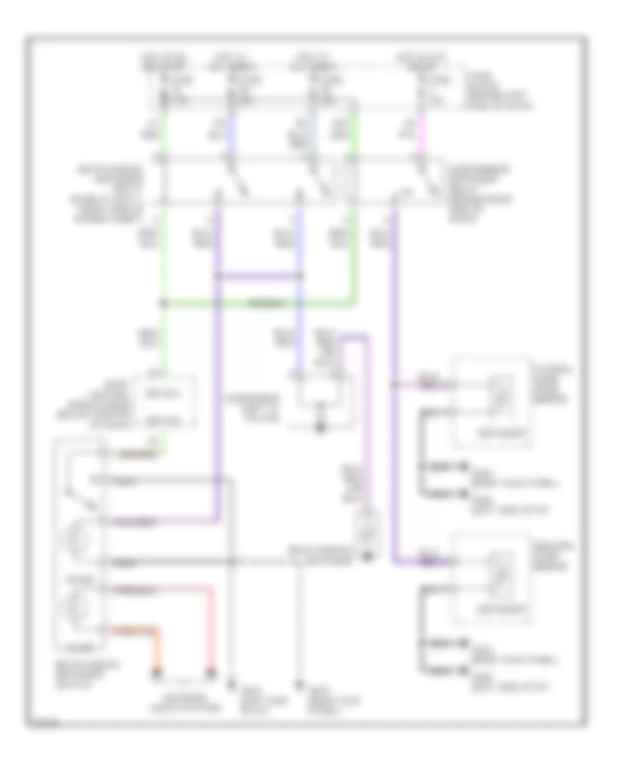 Электросхема систем антизапотевания для Infiniti I30 t 1996