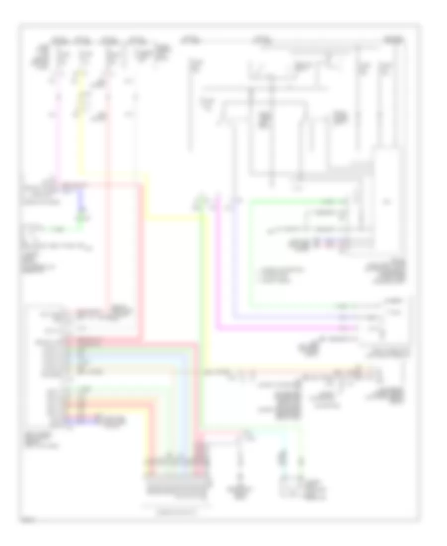 Электросхема стеклоочистителя, дворников и омывателя для Infiniti G37 2013