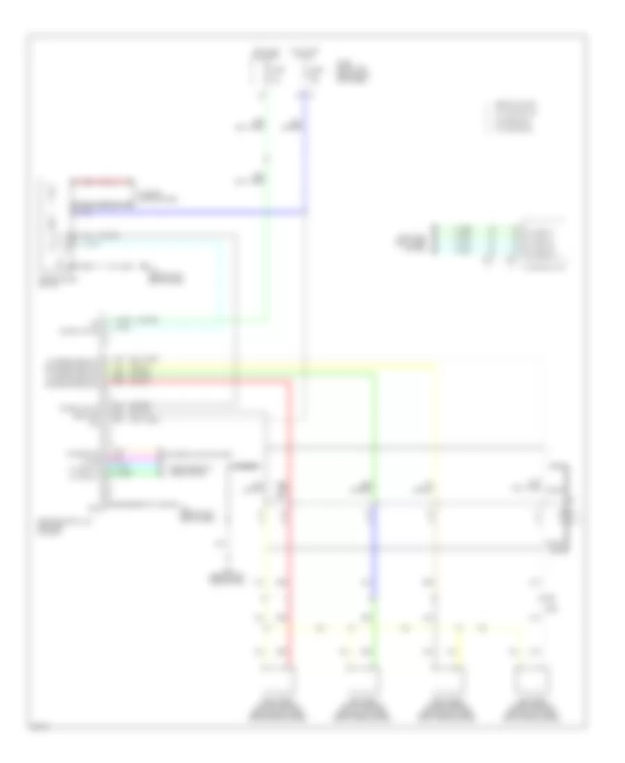 Электросхема заднего парктроника для Infiniti G37 IPL 2013
