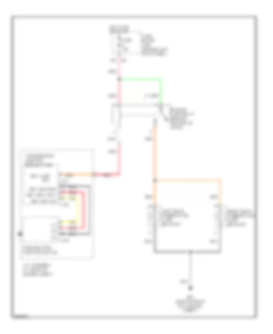 Электросхема заднего хода, A/T для Infiniti G37 Journey 2008