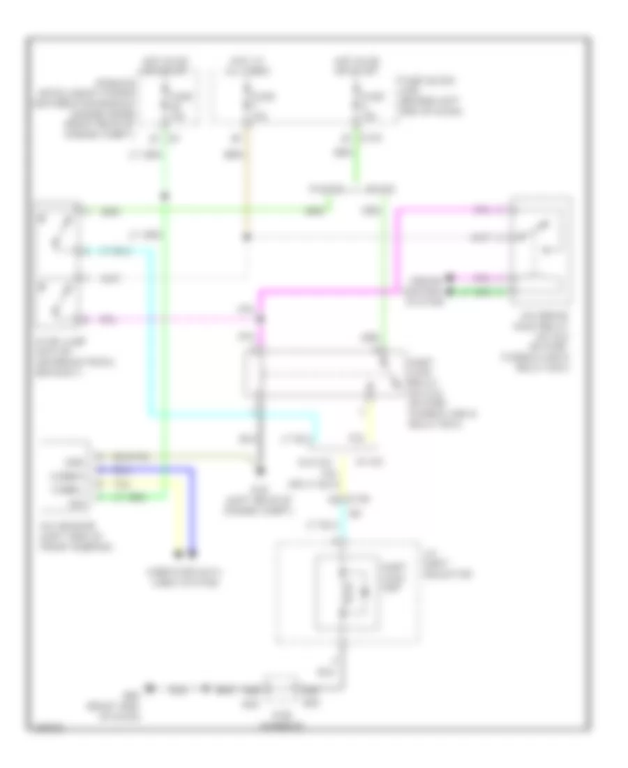 Электросхема блокировки селектора для Infiniti M56 x 2013
