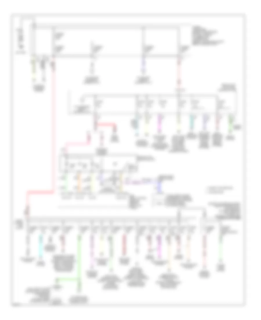 Электросхема блока предохранителей и реле (1 из 3) для Infiniti G37 Journey 2009