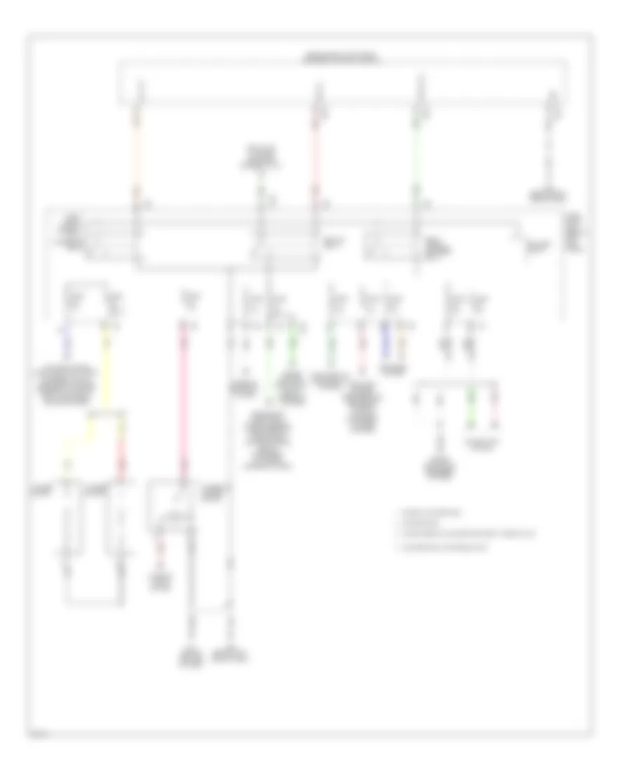 Электросхема блока предохранителей и реле (2 из 3) для Infiniti G37 Journey 2009