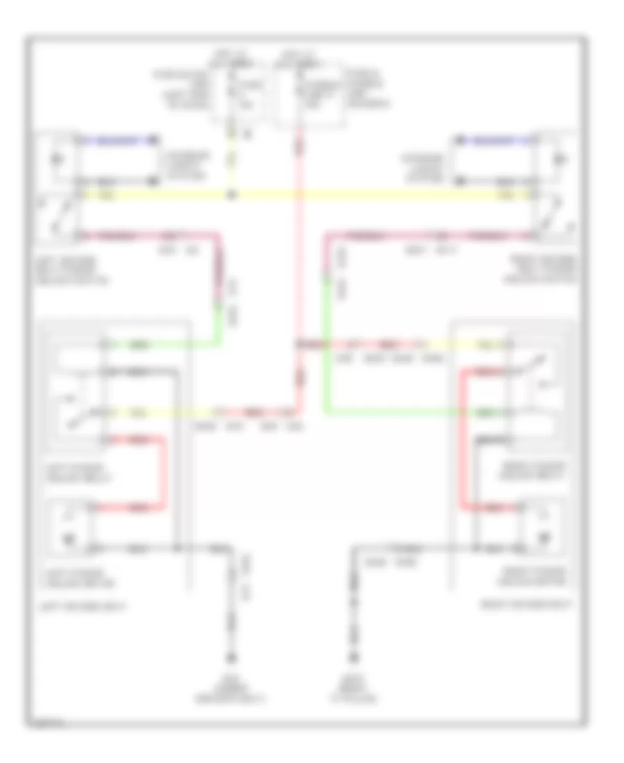 схема выпуска места Второго ряда для Infiniti QX56 2013