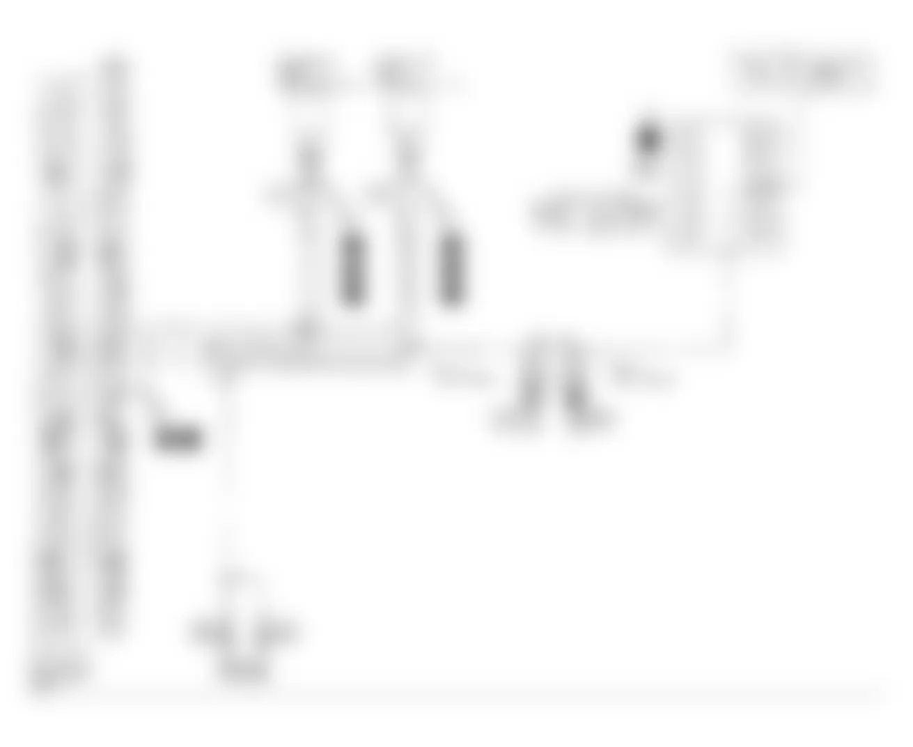 Infiniti Q45 1992 - Component Locations -  Codes 33 & 53 Schematic - Left & Right Oxygen Sensors