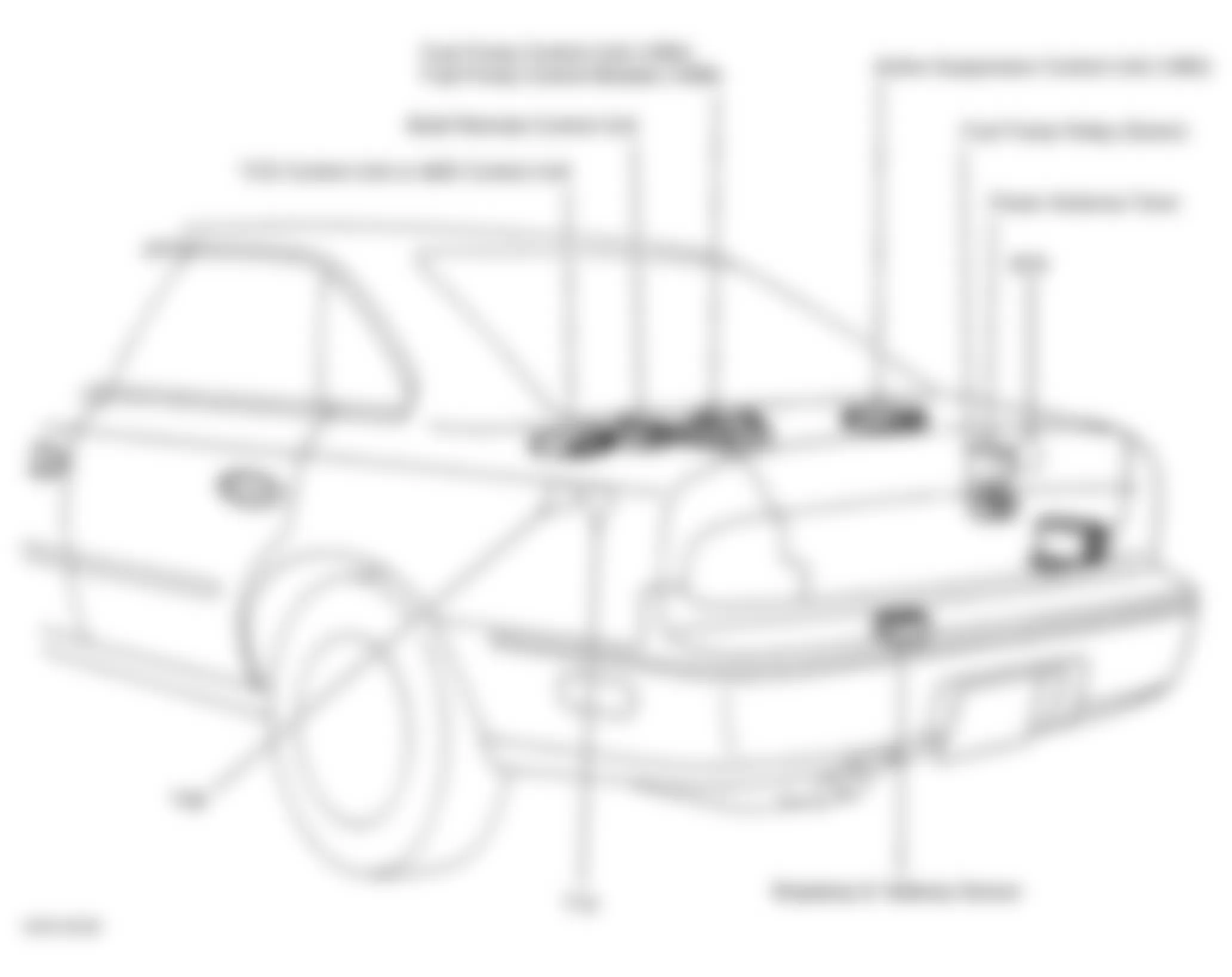 Infiniti Q45 t 1996 - Component Locations -  Locating Luggage Compartment Actuators & Relays