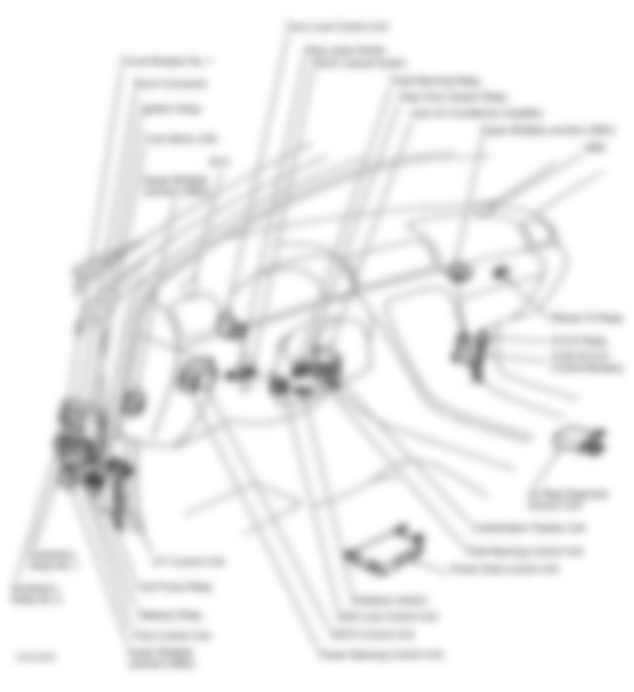 Infiniti J30 1997 - Component Locations -  Dash