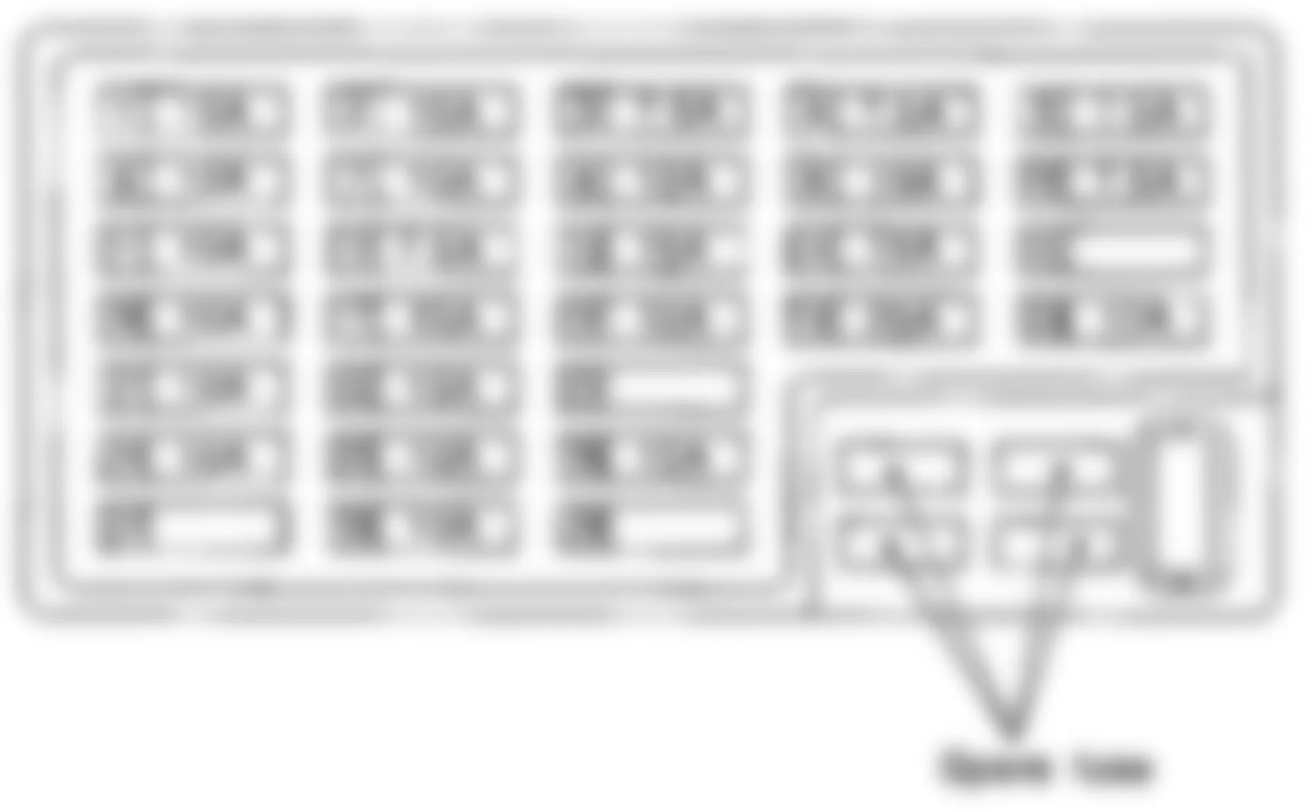 Infiniti G20 1999 - Component Locations -  Identifying Fuse Block/Junction Box (J/B) Fuses