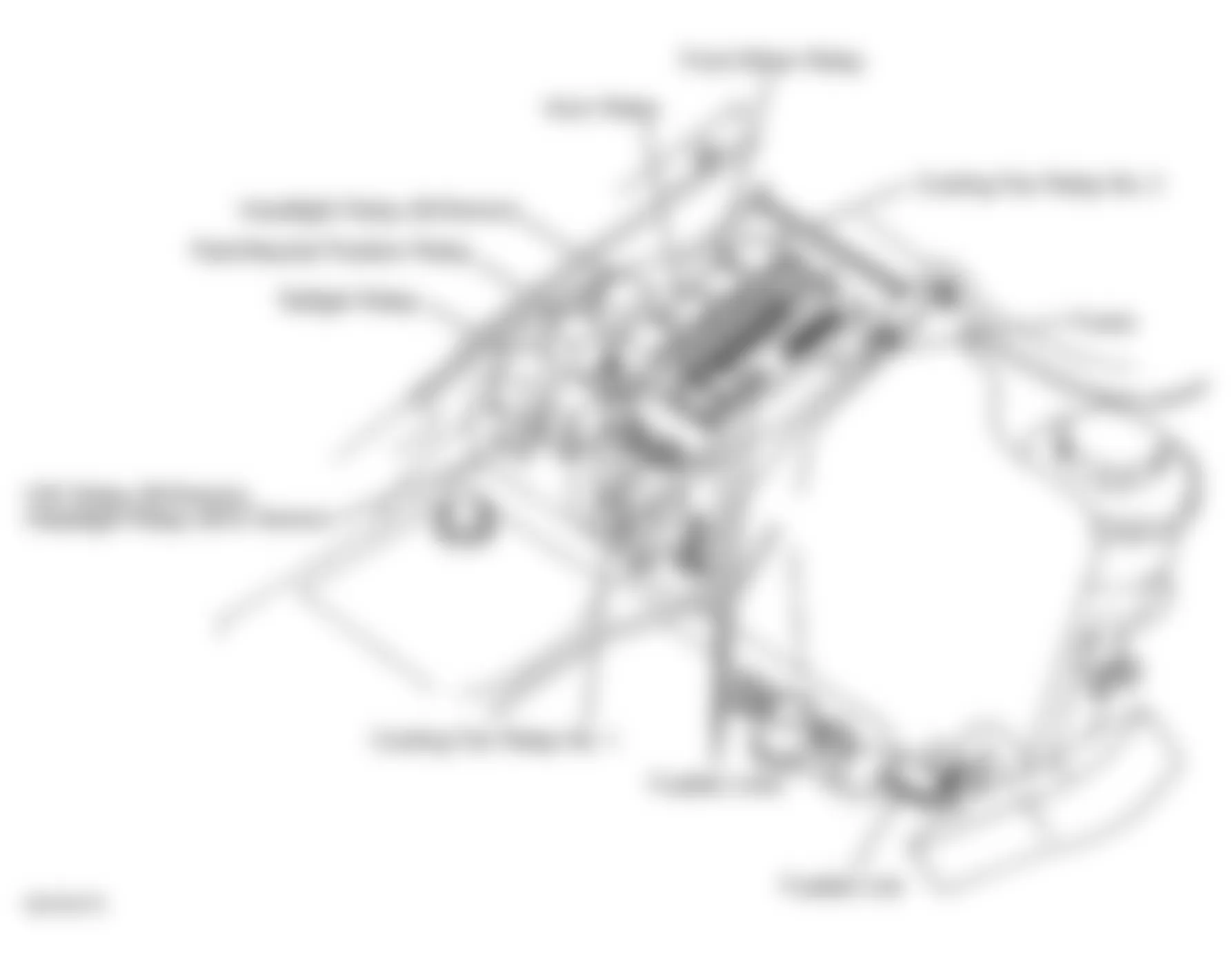 Infiniti Q45 2000 - Component Locations -  Right Front Side Of Engine Compartment